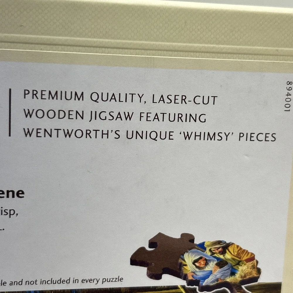 Wentworth Wooden Puzzle Nativity Scene 250 Pc Laser Cut Whimsy Complete Box